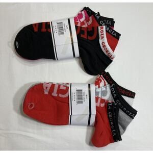 Georgia Bulldogs Socks 2-3Packs Ankle Socks, Women's 9-11, NCAA